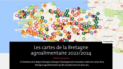 Cartographie filière algues en Bretagne. 