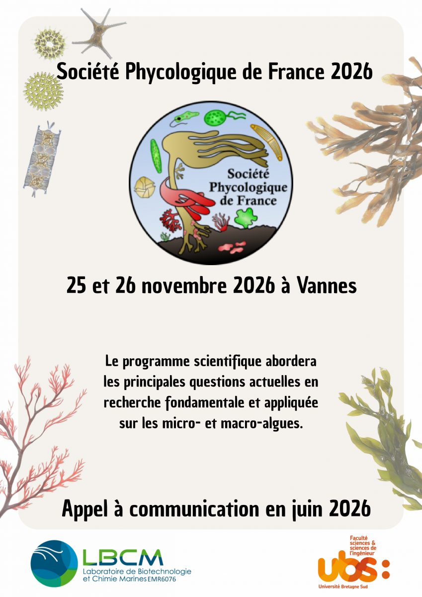 Journées 2026 de la Société Phycologique de France